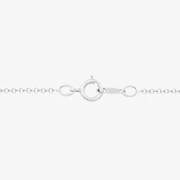 Womens 1/5 CT. Natural White Diamond 10K Two Tone Gold Star 18 Inch Pendant Necklace