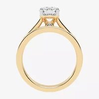 (G / Vs2-Si1) Womens 1 1/2 CT. T.W. Lab Grown White Diamond 10K Gold Round Side Stone Bridal Set