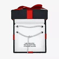 Yes, Please! Lab Created White Sapphire 14K Sterling Silver 8 Inch Tennis Bracelet