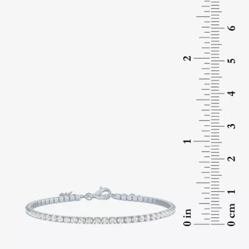 Yes, Please! Lab Created White Sapphire 14K Sterling Silver 8 Inch Tennis Bracelet