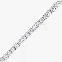 Yes, Please! Lab Created White Sapphire 14K Sterling Silver 8 Inch Tennis Bracelet