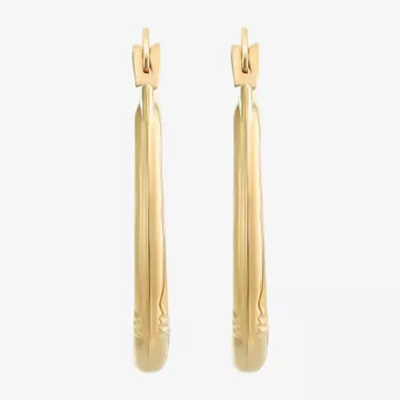 Womens 10K Gold 18mm Hoop Earrings