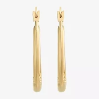 Womens 10K Gold 18mm Hoop Earrings