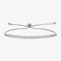 1/10 CT. T.W. Natural White Diamond Bolo Bracelet Sterling Silver or 14K Gold Over