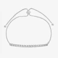 1/10 CT. T.W. Natural White Diamond Bolo Bracelet Sterling Silver or 14K Gold Over