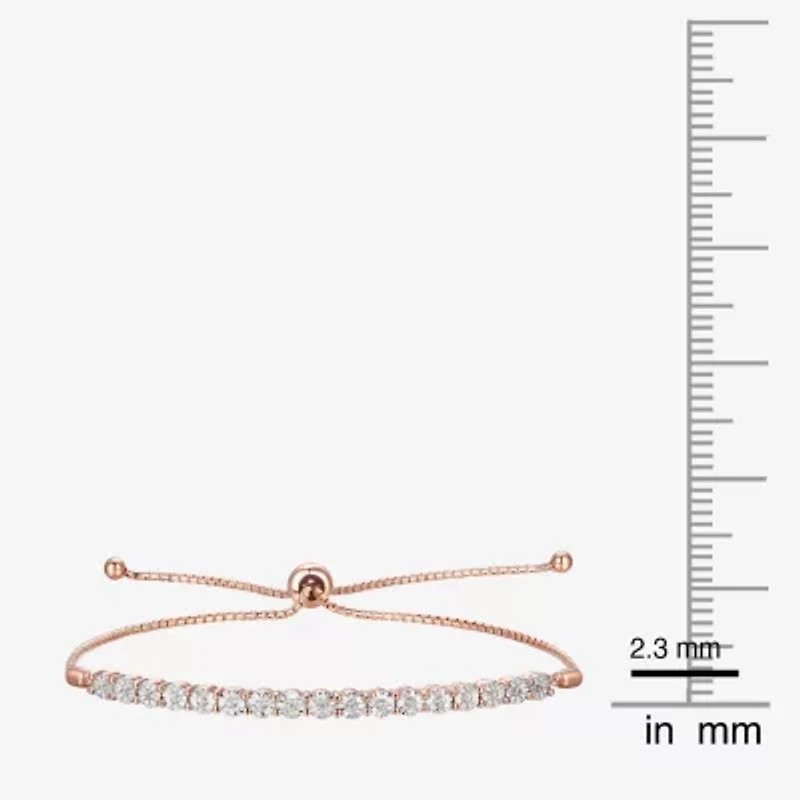 1/10 CT. T.W. Natural White Diamond Bolo Bracelet Sterling Silver or 14K Gold Over
