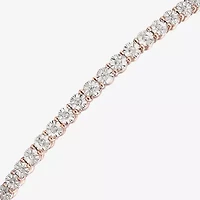 1/10 CT. T.W. Natural White Diamond Bolo Bracelet Sterling Silver or 14K Gold Over
