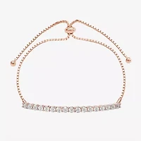 1/10 CT. T.W. Natural White Diamond Bolo Bracelet Sterling Silver or 14K Gold Over