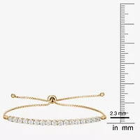 1/10 CT. T.W. Natural White Diamond Bolo Bracelet Sterling Silver or 14K Gold Over