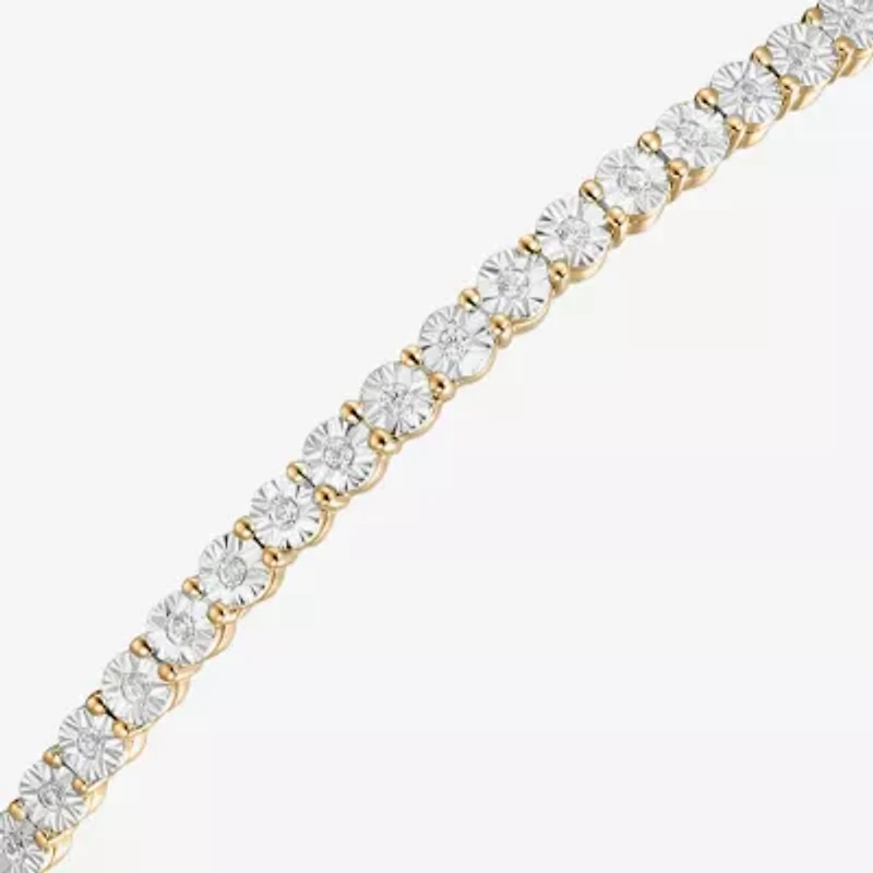 1/10 CT. T.W. Natural White Diamond Bolo Bracelet Sterling Silver or 14K Gold Over