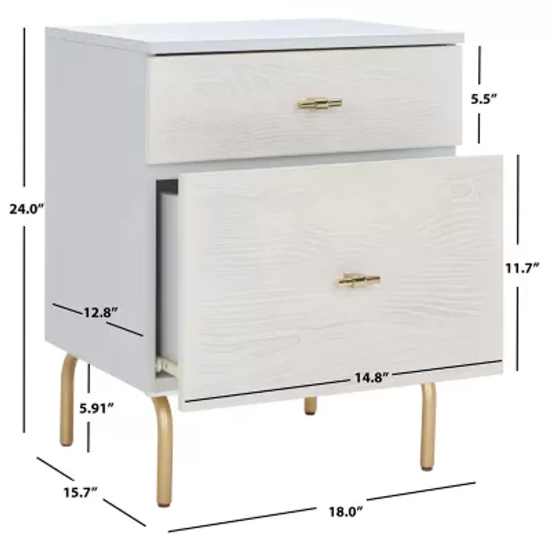 Safavieh Genevieve 2-Drawer Nightstand