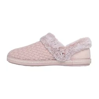 Skechers Cozy Campfire Womens Memory Foam Faux Fur Trim Slip-On Slippers