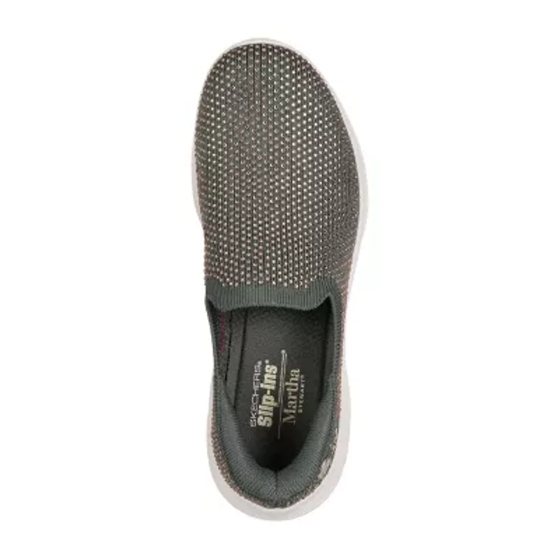 Skechers Hands Free Slip-Ins Martha Stewart Bedford Genuine Gem Womens Slip-On Walking Shoes