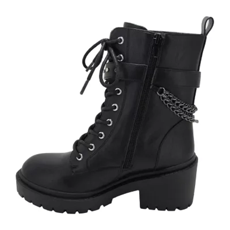 Pop Womens Aurorah Block Heel Booties