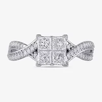 (G / I1) Womens 1 CT. T.W. Lab Grown White Diamond 10K Gold Engagement Ring