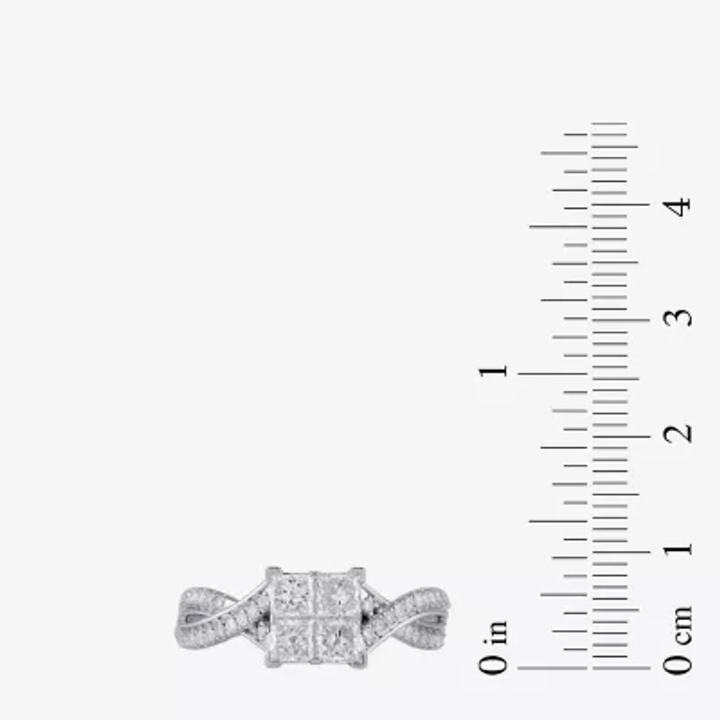 (G / I1) Womens 1 CT. T.W. Lab Grown White Diamond 10K Gold Engagement Ring