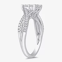 (G / I1) Womens 1 CT. T.W. Lab Grown White Diamond 10K Gold Engagement Ring