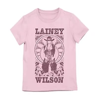 Lainey Wilson Little & Big Kid Girls Crew Neck Short Sleeve Regular Fit Graphic T-Shirt