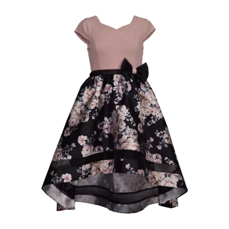 Bonnie Jean Big Kid Girls Short Sleeve Cap Fit + Flare Dress