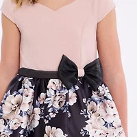 Bonnie Jean Big Kid Girls Short Sleeve Cap Fit + Flare Dress