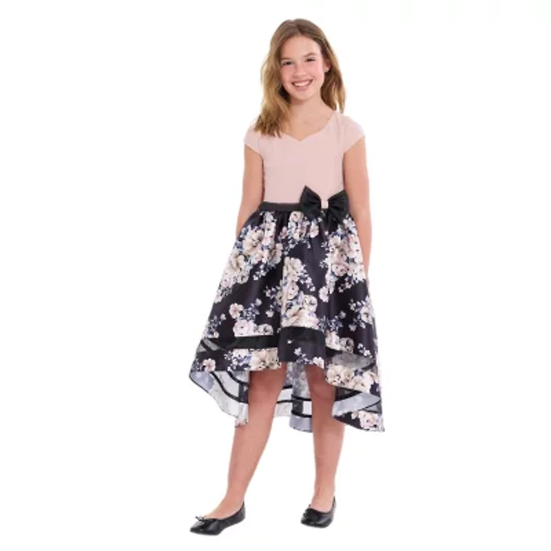 Bonnie Jean Big Kid Girls Short Sleeve Cap Fit + Flare Dress