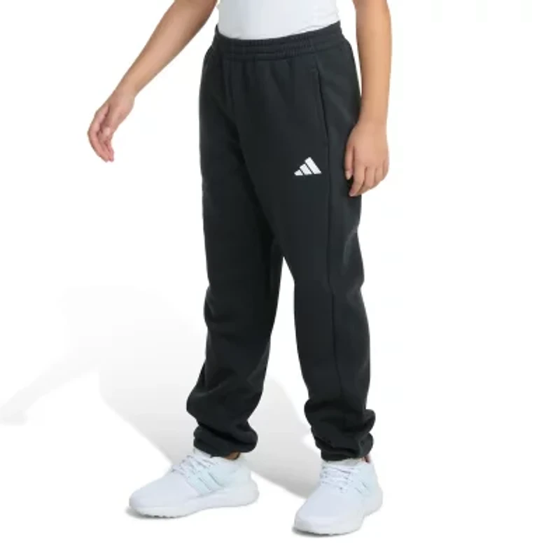 adidas Fleece Big Kid Girls Cuffed Mid Rise Loose Fit Jogger Pant
