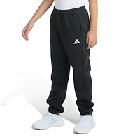 adidas Fleece Big Kid Girls Cuffed Mid Rise Loose Fit Jogger Pant