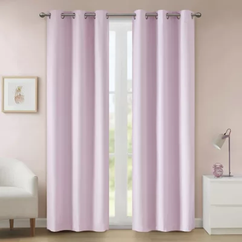 INK+IVY Kids Quest Rod Pocket Back Tab 100% Blackout Single Curtain Panel