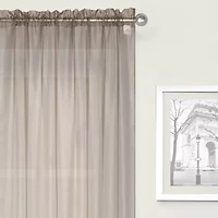 Crystal Sheer Rod Pocket Set of 2 Curtain Panel