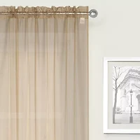 Crystal Sheer Rod Pocket Set of 2 Curtain Panel