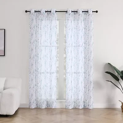 Isla Sheer Grommet Top Set of 2 Curtain Panel