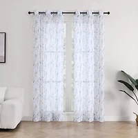 Isla Sheer Grommet Top Set of 2 Curtain Panel