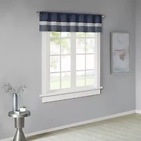 Madison Park Amador Polyoni Pintuck-Striped Rod-Pocket Valance