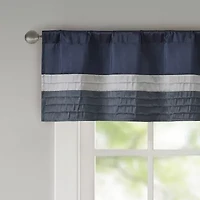 Madison Park Amador Polyoni Pintuck-Striped Rod-Pocket Valance