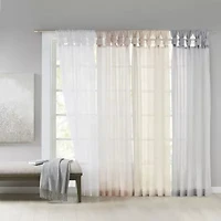 Madison Park Elowen Tab Top Sheer Set of 2 Curtain Panel