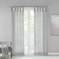 Madison Park Elowen Tab Top Sheer Set of 2 Curtain Panel