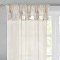Madison Park Elowen Tab Top Sheer Set of 2 Curtain Panel