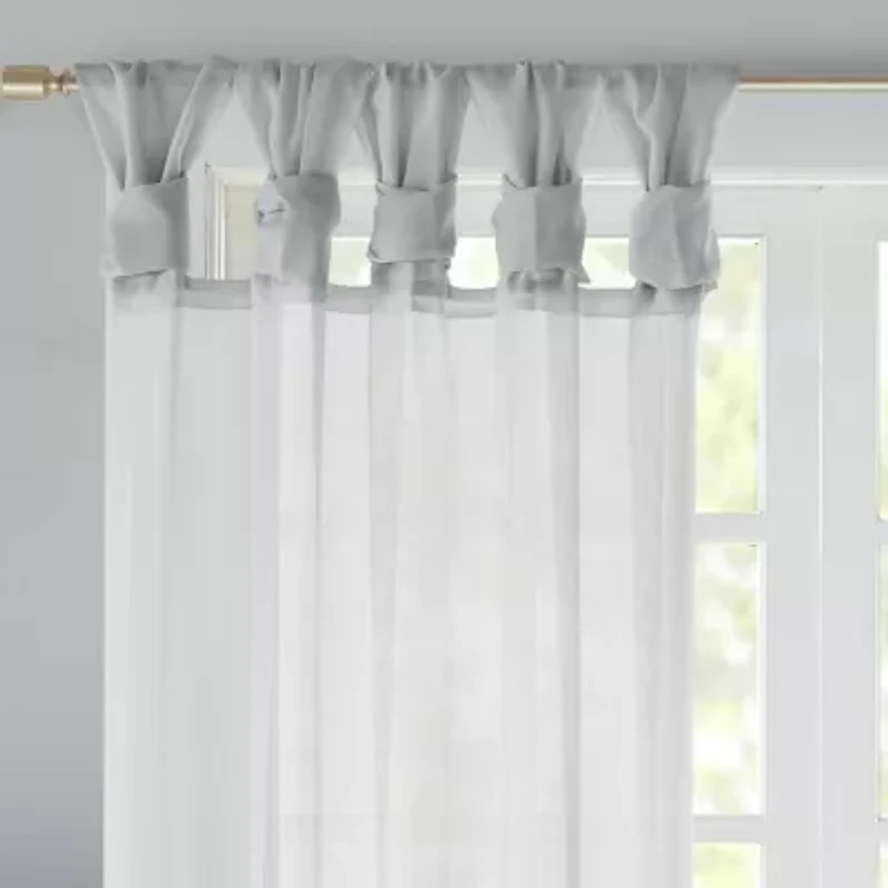 Madison Park Elowen Tab Top Sheer Set of 2 Curtain Panel