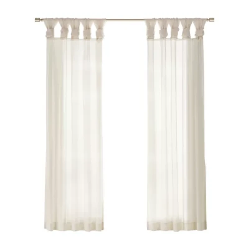 Madison Park Elowen Tab Top Sheer Set of 2 Curtain Panel