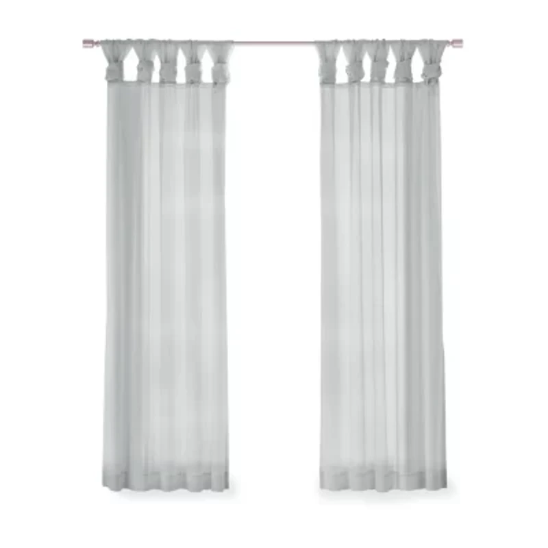 Madison Park Elowen Tab Top Sheer Set of 2 Curtain Panel