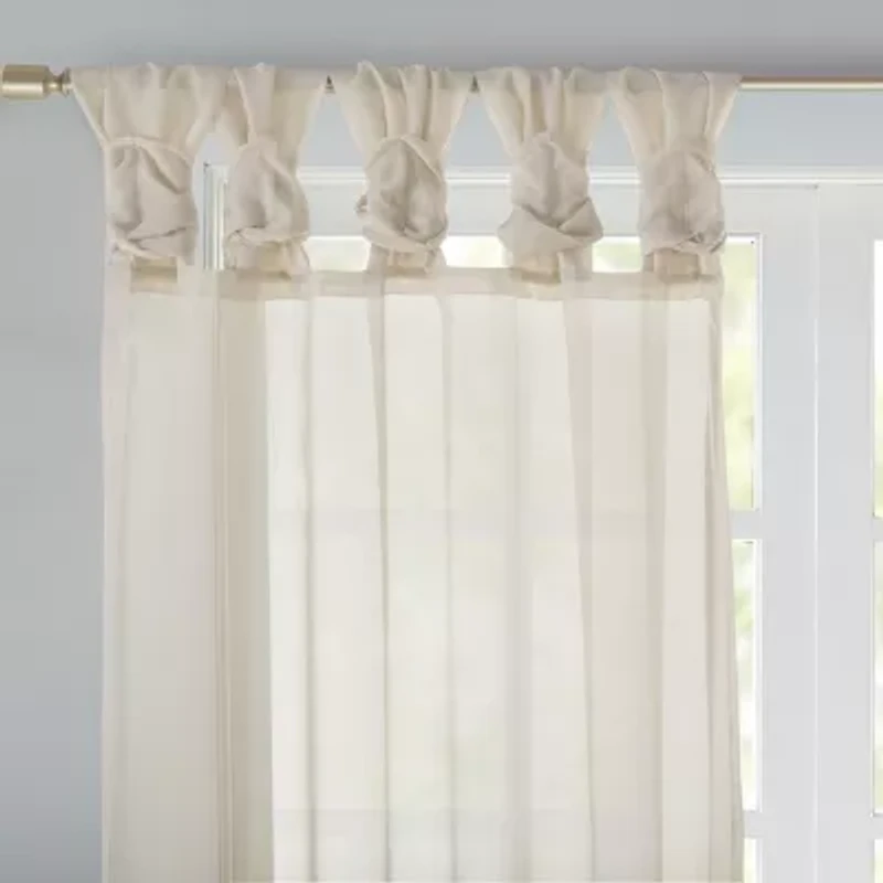 Madison Park Elowen Tab Top Sheer Set of 2 Curtain Panel