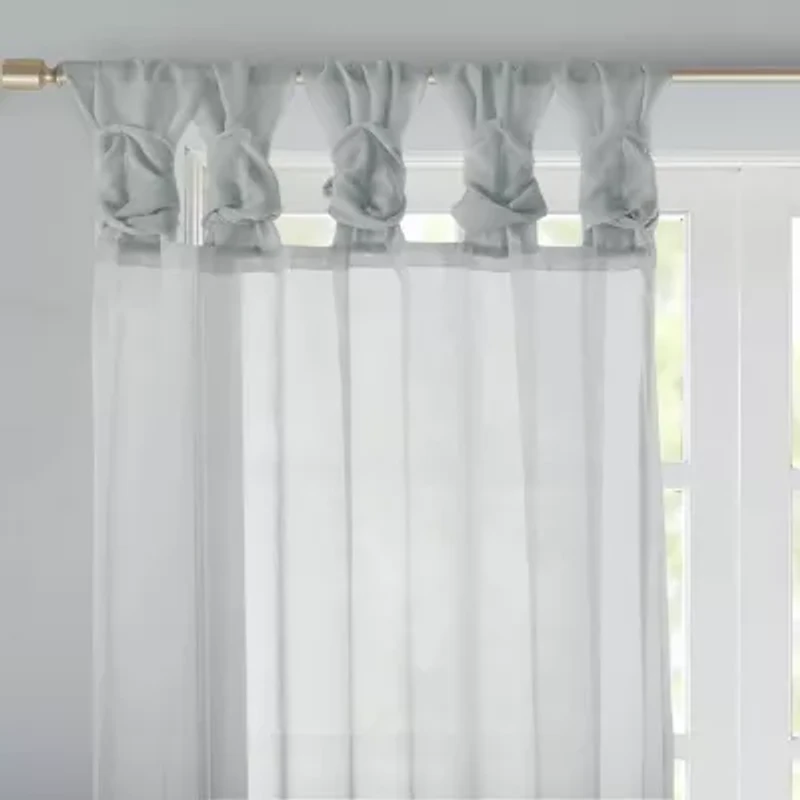 Madison Park Elowen Tab Top Sheer Set of 2 Curtain Panel