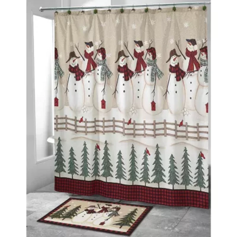 Avanti Snowman Gathering Shower Curtain