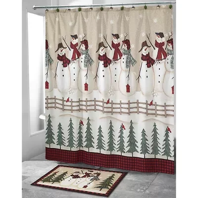 Avanti Snowman Gathering Shower Curtain