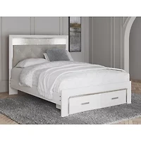 Signature Design by Ashley Altyra Upholstered Bed with 2 Storage Drawers White