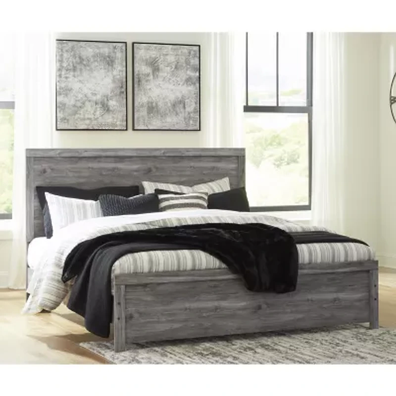 Signature Design by Ashley Bronyan King Panel Bed in Dark Gray