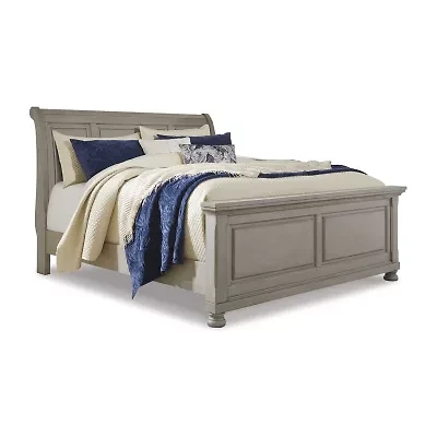 Signature Design by Ashley Lettner Sleigh Bed Light Gray