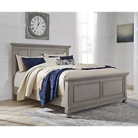 Signature Design by Ashley Lettner Panel Bed in Light Gray