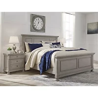 Signature Design by Ashley Lettner Panel Bed in Light Gray