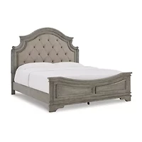 Signature Design by Ashley Lodenbay Upholstered Panel Bed Antique Gray